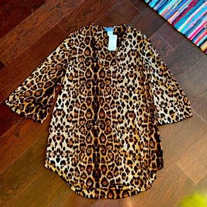 NWT Mesh Leopard Cover Up